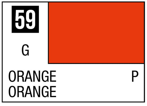 A Mr. Color 59 - Orange - 10ml priced at $3.99 available from Echelon Hobbies