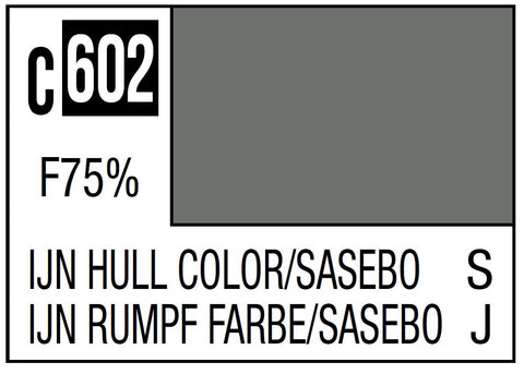 A Mr. Color C602 IJN Hull Color Sasebo - 10ml priced at $3.99 available from Echelon Hobbies