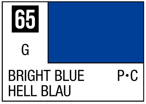 A Mr. Color 65 - Bright Blue - 10ml priced at $3.99 available from Echelon Hobbies