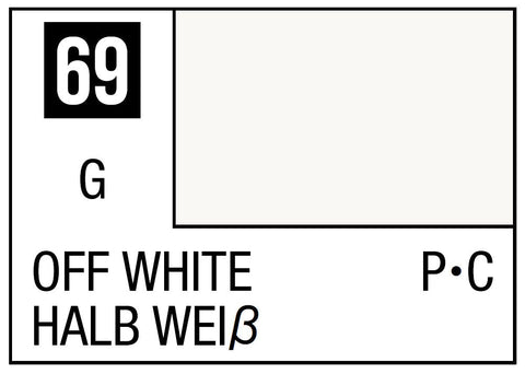 A Mr. Color 69 - Off White - 10ml priced at $3.99 available from Echelon Hobbies