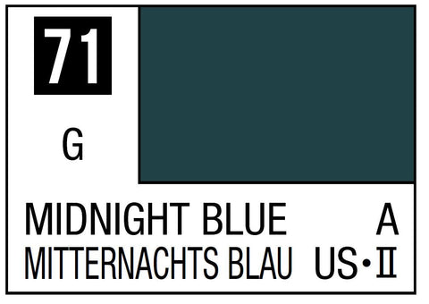 A Mr. Color 71 - Midnight Blue - 10ml priced at $3.99 available from Echelon Hobbies