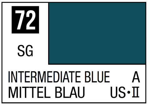 A Mr. Color 72 - Intermediate Blue - 10ml priced at $3.99 available from Echelon Hobbies