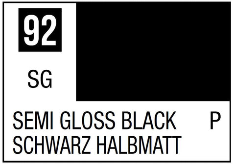 A Mr. Color 92 - Semi Gross Black - 10ml priced at $3.99 available from Echelon Hobbies