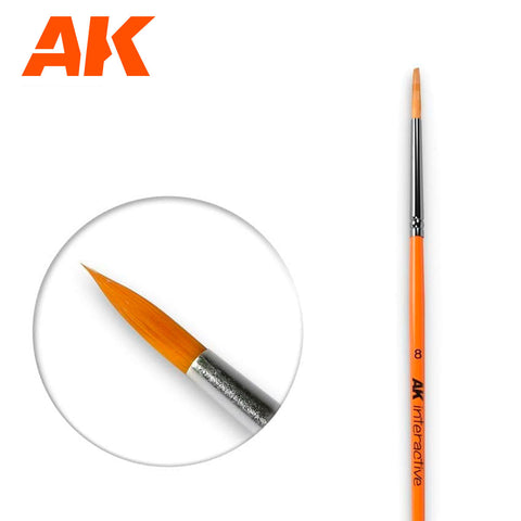 A 8 Round Brush. Synthetic priced at $5.25 available from Echelon Hobbies