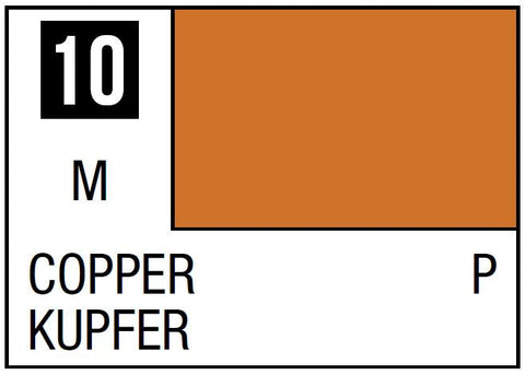 A Mr. Color 10 - Copper - 10ml priced at $3.99 available from Echelon Hobbies