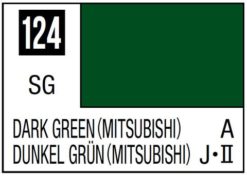 A Mr. Color 124 - Dark Green (Mitsubishi) - 10ml priced at $3.99 available from Echelon Hobbies