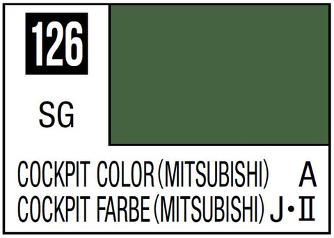 A Mr. Color 126 - Cockpit Color (Mitsubishi) - 10ml priced at $3.99 available from Echelon Hobbies