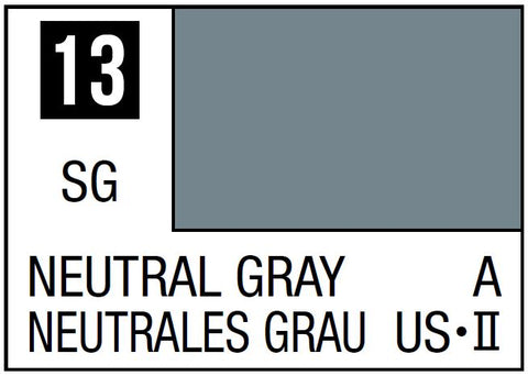 A Mr. Color 13 - Neutral Gray - 10ml priced at $3.99 available from Echelon Hobbies