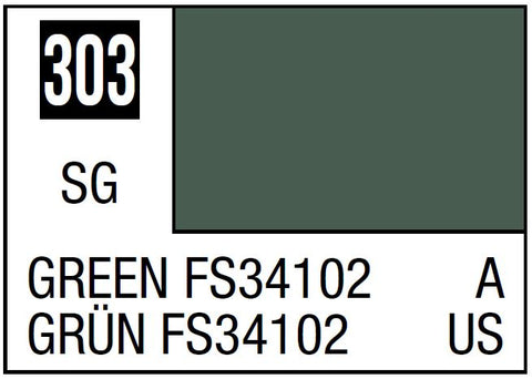 A Mr. Color 303 - Green FS34102 - 10ml priced at $3.99 available from Echelon Hobbies