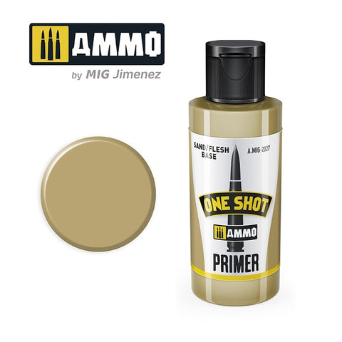 A Mig One Shot Primer Sand Flesh priced at $12.50 available from Echelon Hobbies